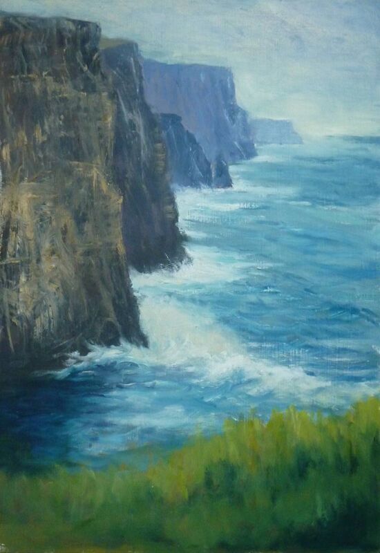 Piece by Tadhgh Scannell called Storm Approaching Cliffs of Moher
