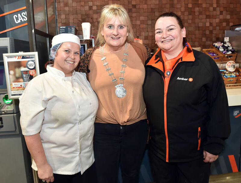 GETTING LOTS OF SUPPORT: Pam Swayne  pictured at work in Amber in Youghal with Angela McMahon and Cllr Mary Linehan-FoleyPicture: Eddie O'Hare