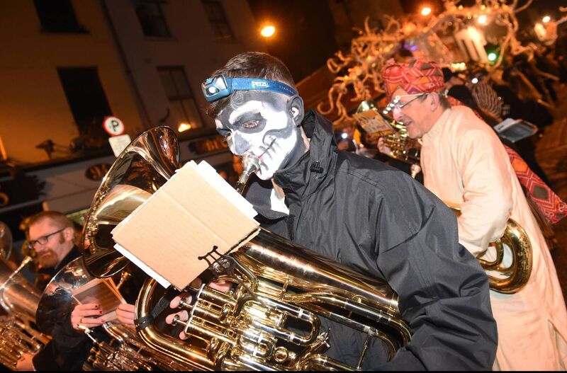 Jack Doyle playing euphonium with The Cork Butter Exchange band. Jack Doyle playing euphonium with The Cork Butter Exchange band.