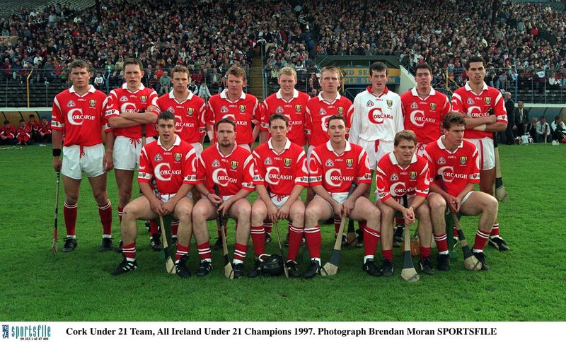 The Cork U21 team in 1997. Picture: Brendan Moran/Sportsfile