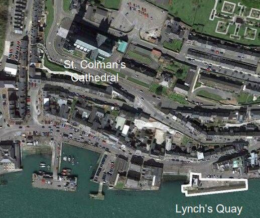 Lynch's Quay in Cobh is located to the east of the existing cruise terminal.