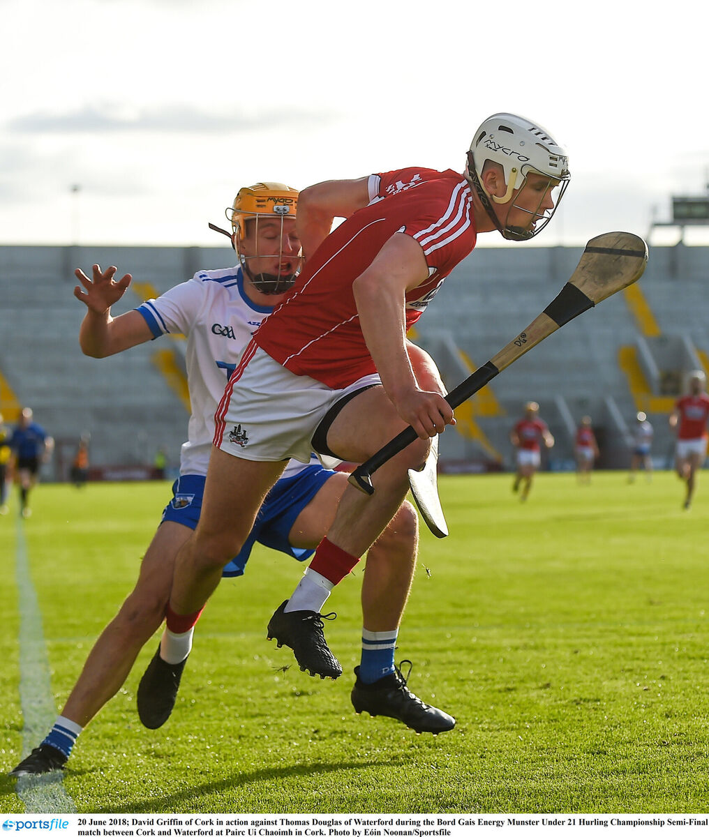 INJURY DOUBT: David Griffin of Cork in action earlier this summer. Picture: Eóin Noonan/Sportsfile INJURY DOUBT: David Griffin of Cork in action earlier this summer. Picture: Eóin Noonan/Sportsfile