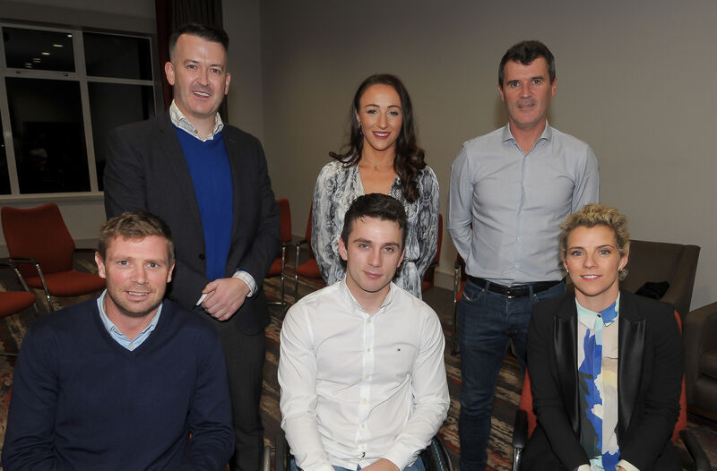 Panellists Donal Og Cusack, Yvonne O'Byrne, Roy Keane, Tomas O Se, Jamie Wall and Valerie Mulcahy, before taking part in the Jack O'Driscoll fundraiser at the Clayton Hotel, Silver Springs.Picture: David Keane. Panellists Donal Og Cusack, Yvonne O'Byrne, Roy Keane, Tomas O Se, Jamie Wall and Valerie Mulcahy, before taking part in the Jack O'Driscoll fundraiser at the Clayton Hotel, Silver Springs.Picture: David Keane.