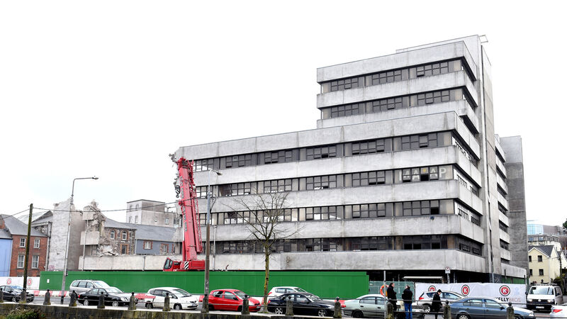 Video & Pictures: Demolition of the old tax office on Sullivan's Quay