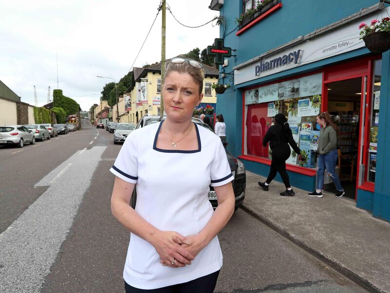 Annette Foley, Passage West Pharmacy, says the road closure will limit access to shops and to services such as the GP, pharmacy, and post office. Picture: Jim Coughlan Annette Foley, Passage West Pharmacy, says the road closure will limit access to shops and to services such as the GP, pharmacy, and post office. Picture: Jim Coughlan
