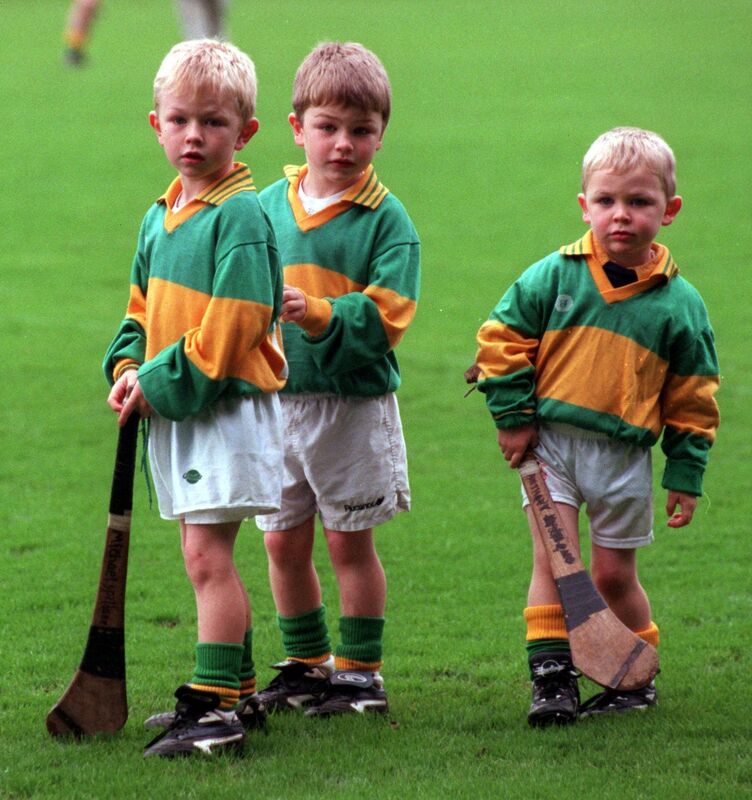 Castlelyons mascots Michael, Colm and Anthony Spillane at the intermediate final against Killeagh in 1998, when Colm was five. Picture: Dan Linehan