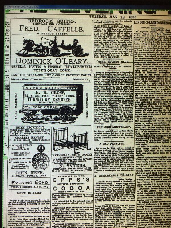 ECHOES OF THE PAST: Adverts on the front page on Tuesday, May 12, 1896