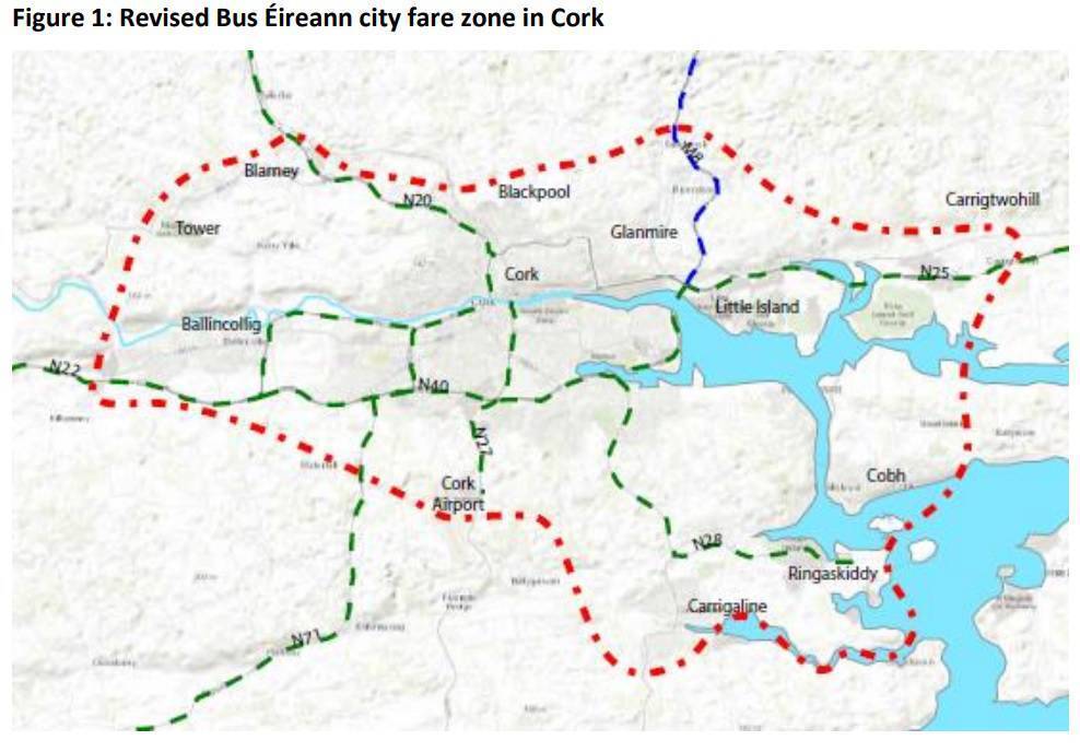 New Cork city bus zone to see fares fall from suburban areas