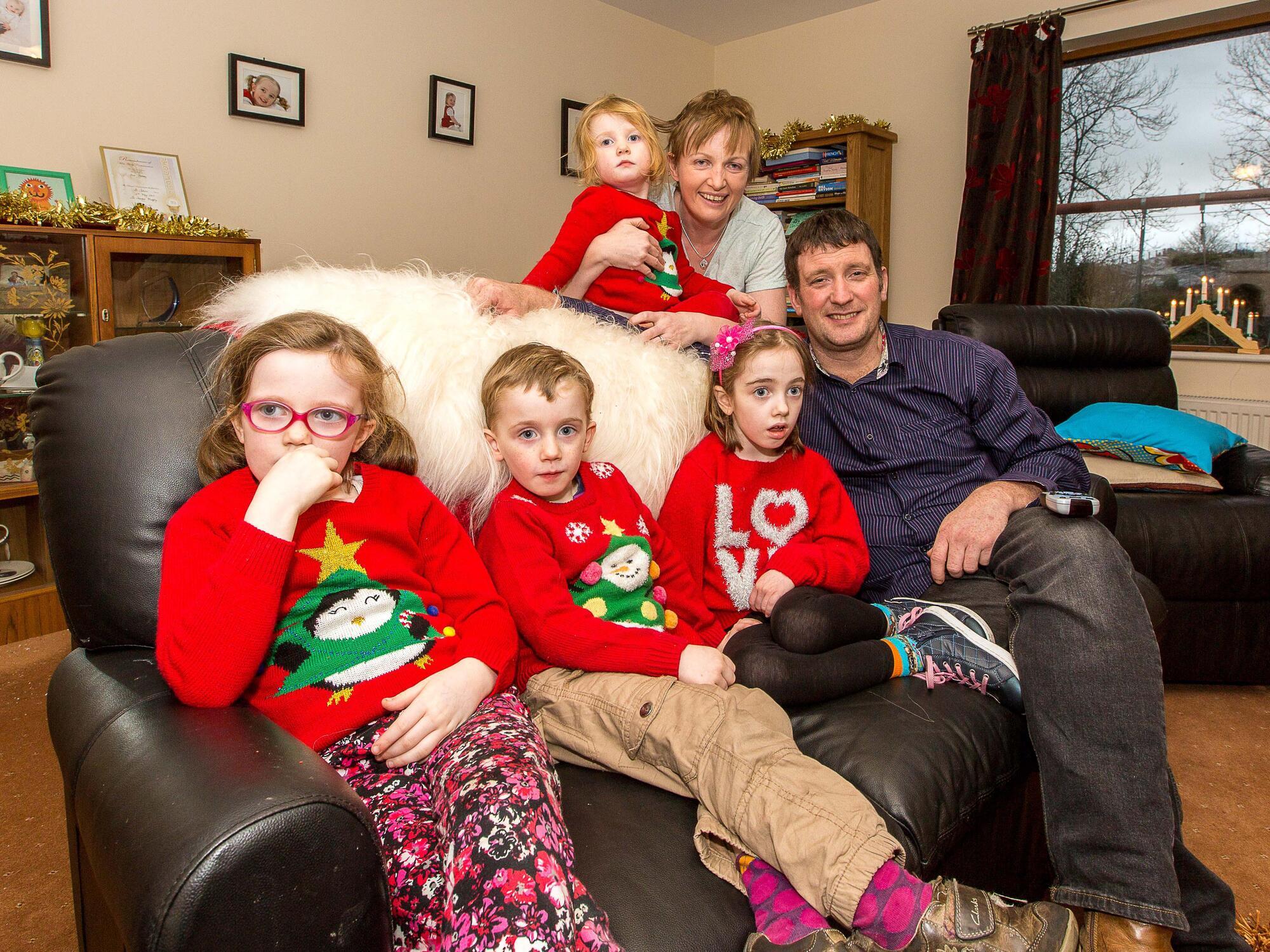 Christmas joy: Ava reunited with her family after long battle