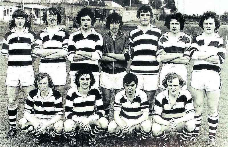 PBC winners of Munster Senior Schools Soccer Cup 1974. Back: Ian Shorten, Colm Moore, Jimmy Bowen, Billy Kelleher, Jerry Owens, Barry Jones, Moss Finn. Front: Donie O'Sullivan, Harry McSweeny, Richy Noonan, Mickey O'Sullivan. PBC winners of Munster Senior Schools Soccer Cup 1974. Back: Ian Shorten, Colm Moore, Jimmy Bowen, Billy Kelleher, Jerry Owens, Barry Jones, Moss Finn. Front: Donie O'Sullivan, Harry McSweeny, Richy Noonan, Mickey O'Sullivan.