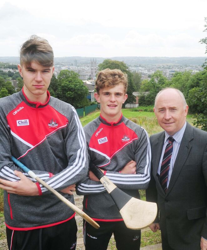 Dónal Ó Buachalla with Craig Hanafin and Daire Connery ahead of the minor All-Ireland. Picture: Denis Minihane.