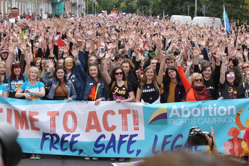 The 6th Annual March for Choice marched on Dáil Éireann. Pic: Stephen Collins/Collins Photos The 6th Annual March for Choice marched on Dáil Éireann. Pic: Stephen Collins/Collins Photos
