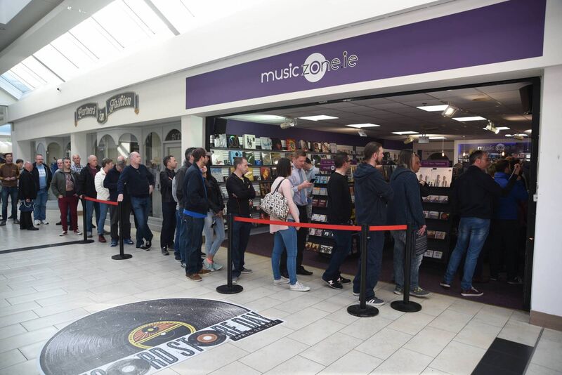 Queues outside musiczone.ie in Douglas on record store day