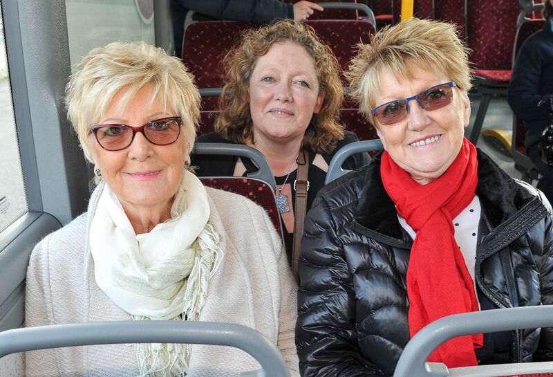 Anna and Norma Downey from Gurranabraher and Amanda Kent from Grimsby, centre. Picture: David Keane.