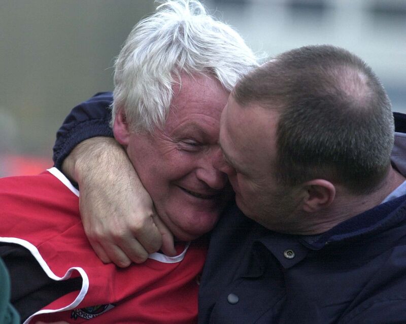 Nemo Rangers coach Billy Morgan mobbed by supporters after. 	Picture: Eddie O’Hare