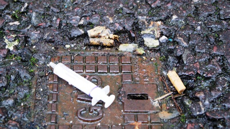 Syringe bins for users