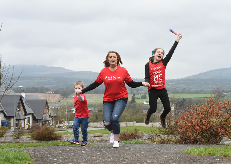 Michelle Hanley with children Alex and Abbey. Michelle Hanley with children Alex and Abbey.