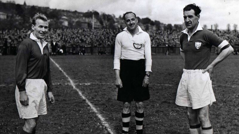 Cork soccer legend Florrie Burke tied up legend Lofthouse Cork soccer legend Florrie Burke tied up legend Lofthouse