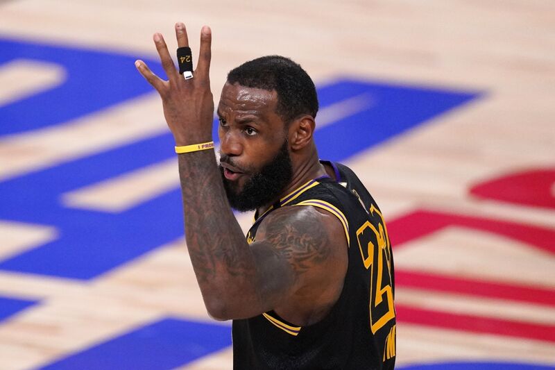 Los Angeles Lakers' LeBron James. Picture: AP Photo/Mark J Terrill