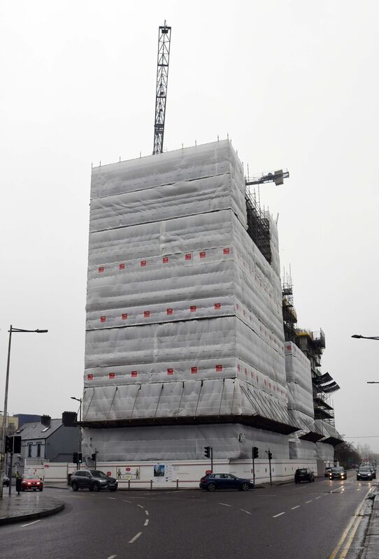 Construction of the new student accommodation, a health centre and a retail unit continuing on the site of the former Crow's Nest bar, Victoria Cross, Cork last month. Construction of the new student accommodation, a health centre and a retail unit continuing on the site of the former Crow's Nest bar, Victoria Cross, Cork last month.
