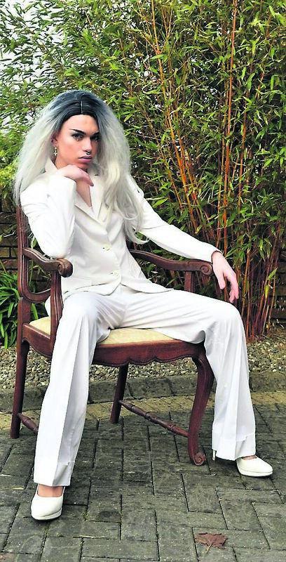 Kevin wearing his eighties power suit. Kevin wearing his eighties power suit.