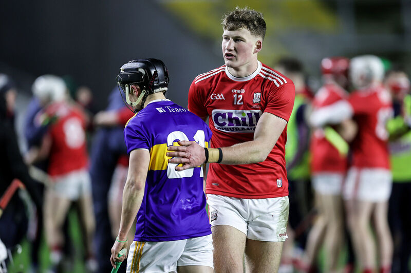 Colin O’Brien shakes hands with Max Hackett of Tipperary. Picture: INPHO/Laszlo Geczo Colin O’Brien shakes hands with Max Hackett of Tipperary. Picture: INPHO/Laszlo Geczo