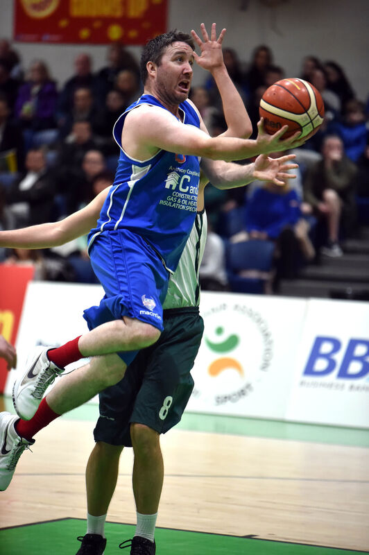 Blue Demons' Shane Coughlan scores in his last appearance at the Basketaball Arena in 2018. Picture: Eddie O'Hare Blue Demons' Shane Coughlan scores in his last appearance at the Basketaball Arena in 2018. Picture: Eddie O'Hare