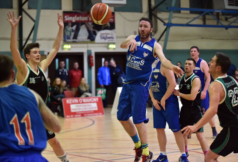 Blue Demons' Shane Coughlan gets in his pass from Limerick Celtics' Tommy Walsh in a cup game in 2007. Picture: Eddie O'Hare Blue Demons' Shane Coughlan gets in his pass from Limerick Celtics' Tommy Walsh in a cup game in 2007. Picture: Eddie O'Hare