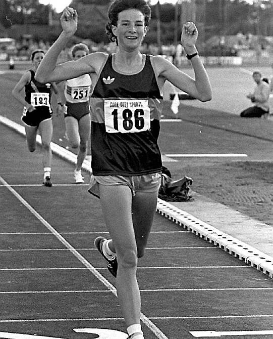 Sonia O’Sullivan in action at the 1987 Cork City Sports.
