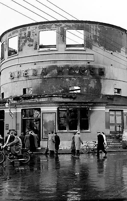 UP IN FLAMES: Cork Opera House as it looked after fire destroyed it on December 12, 1955 UP IN FLAMES: Cork Opera House as it looked after fire destroyed it on December 12, 1955