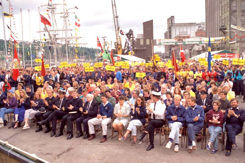 Crowds gathered to mark the Tall Ships Race in Cork, 30 years ago.