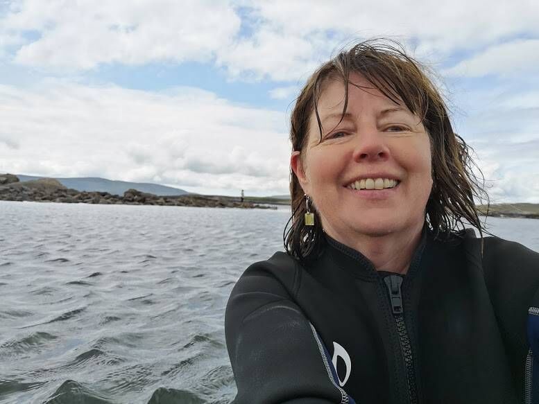 Bernie Connolly snorkelling in Adrigole