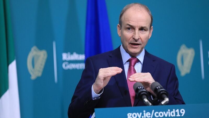 Taoiseach Micheal Martin during a press conference at Government Buildings. Picture: Julien Behal Photography/PA Wire