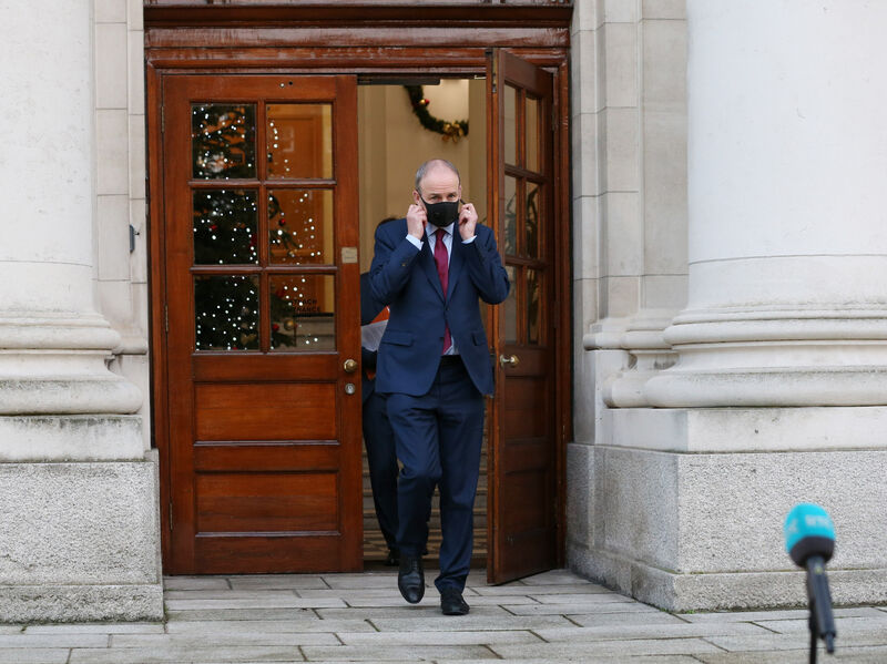 Pictured outside Government Buildings today is Taoiseach Micheal Martin. Picture: Sasko Lazarov/RollingNews.ie
