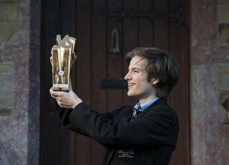 Gregory Tarr was named the winner at the BT Young Scientist and Technology Exhibition with a program to detect ‘deepfake’ videos on the internet. 