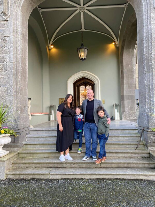 Tracey Quinn Ginty with husband Niall and their two boys. Tracey Quinn Ginty with husband Niall and their two boys.