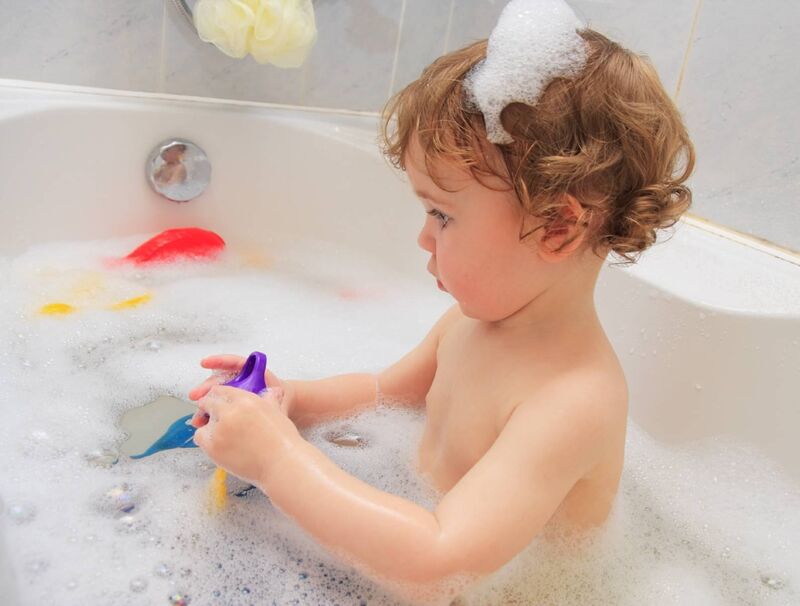 Younger kids can have so much fun just splashing and playing in the bath. Picture: Stock