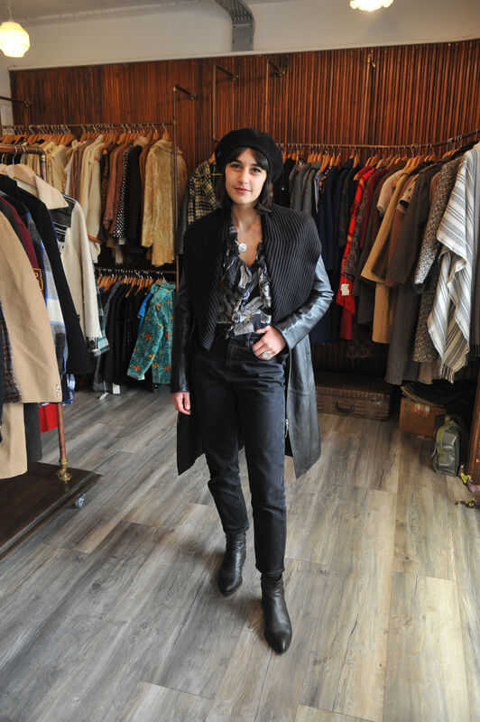 Izabella Balikoti says she loves the mixture of textures in this outfit. Izabella Balikoti says she loves the mixture of textures in this outfit.