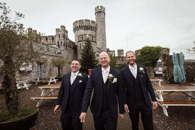 Sheamus Gee with his best man and grooms man.