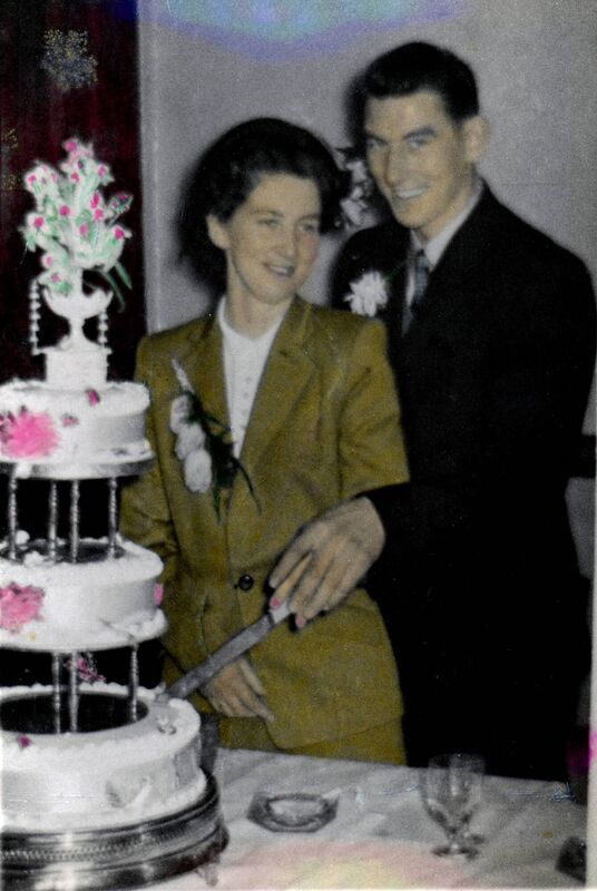Jimmy and Pat Skinner on their wedding day.