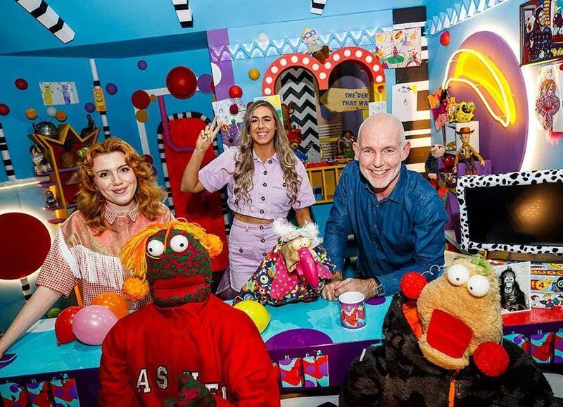 Sinead Quinlan with her colleagues on The Den.