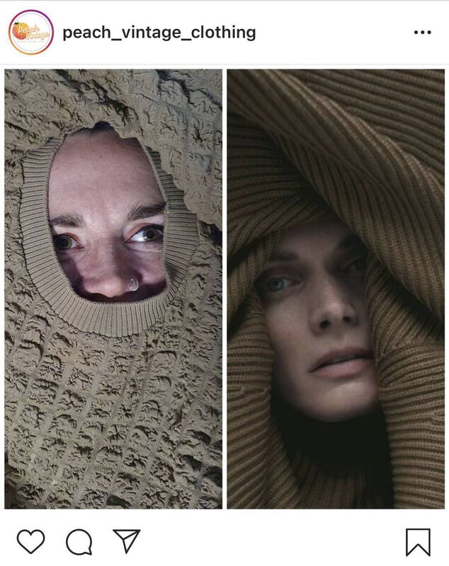 A screen grab from Katie's Instagram account, Peach Vintage Clothing.