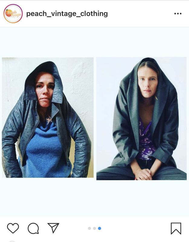 A screen grab from Katie's Instagram account, Peach Vintage Clothing.