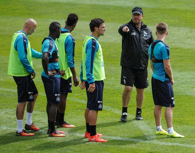 Former Newcastle United manager Rafael Benitez gives instructions at a training camp at Carton House, Kildare. Picture: Serena Taylor/Newcastle United via Getty Images