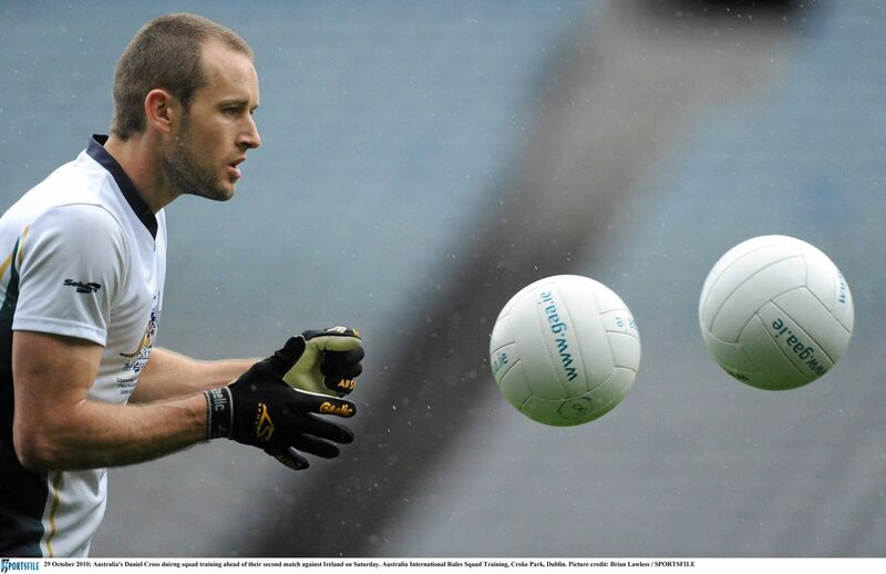 Australia's Daniel Cross training before an International Rules game at Croke Park. Picture: Brian Lawless/SPORTSFILE