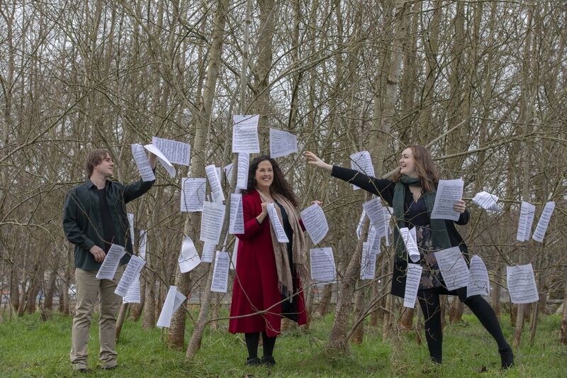 Percussionist Alex Petcu-Colan, Soprano Kelley Lonergan and pianist Ellen Jansson, who all take part in Finding A Voice. Percussionist Alex Petcu-Colan, Soprano Kelley Lonergan and pianist Ellen Jansson, who all take part in Finding A Voice.