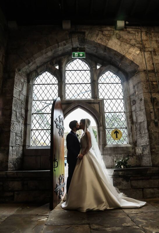 The couple visited UCC for photographs. The couple visited UCC for photographs.