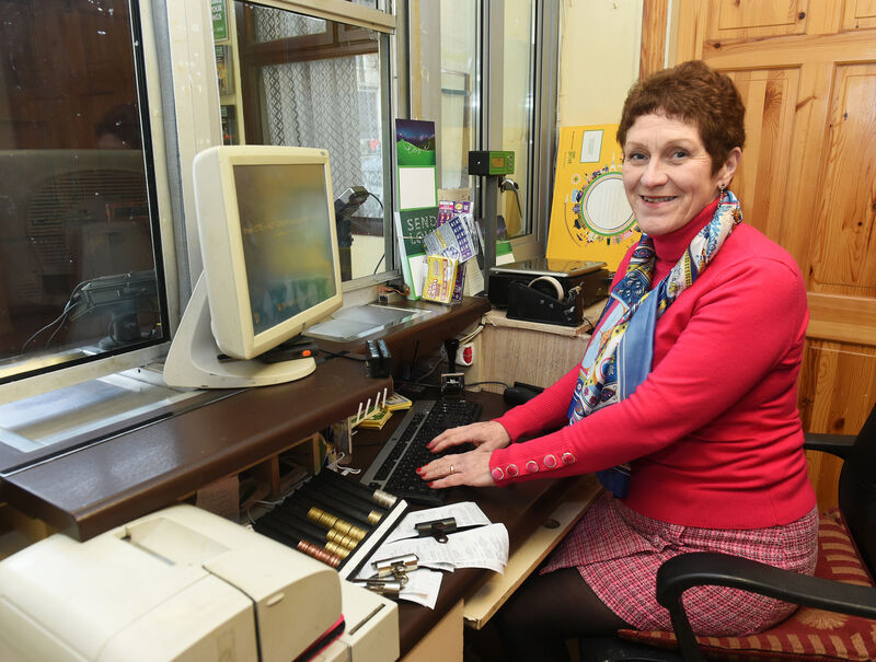 Postmistress Ann Dorgan at the post office - the family business at the site started with a grocery shop in 1903.