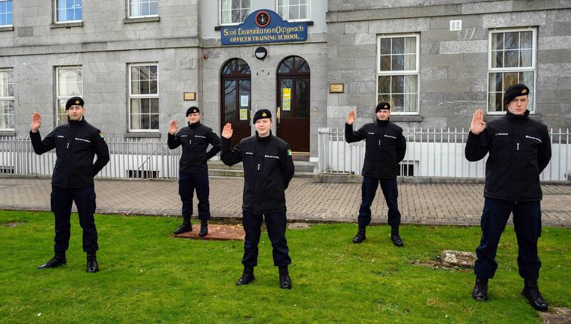 Cadet Laoise Mulcahy with her classmates. Cadet Laoise Mulcahy with her classmates.