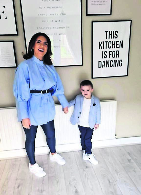 THE TWO OF US: Sarah Burke with her four-year-old son, Luke